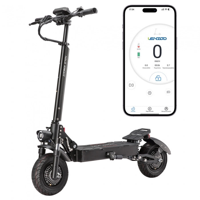 Halo Knight T104 Składana hulajnoga elektryczna, silnik 1200W*2, bateria 52V 21Ah, 10-calowe opony, maks. prędkość 65km/h - Dostawca